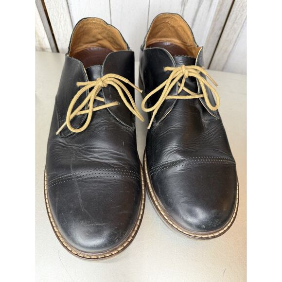 Olukai Walino Men’s Black Leather Lace Up Casual Oxford Dress Shoes Size 12 main image 5